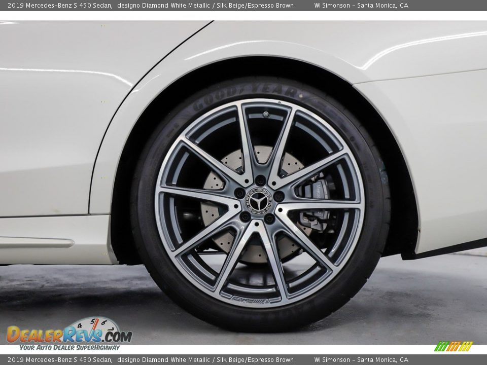 2019 Mercedes-Benz S 450 Sedan designo Diamond White Metallic / Silk Beige/Espresso Brown Photo #8