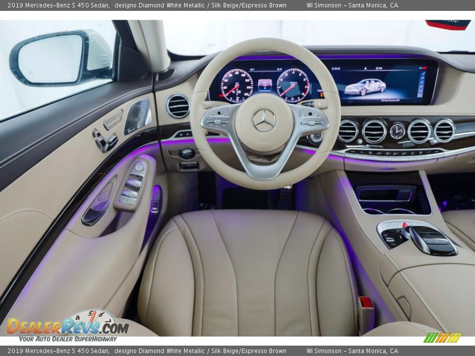 2019 Mercedes-Benz S 450 Sedan designo Diamond White Metallic / Silk Beige/Espresso Brown Photo #11