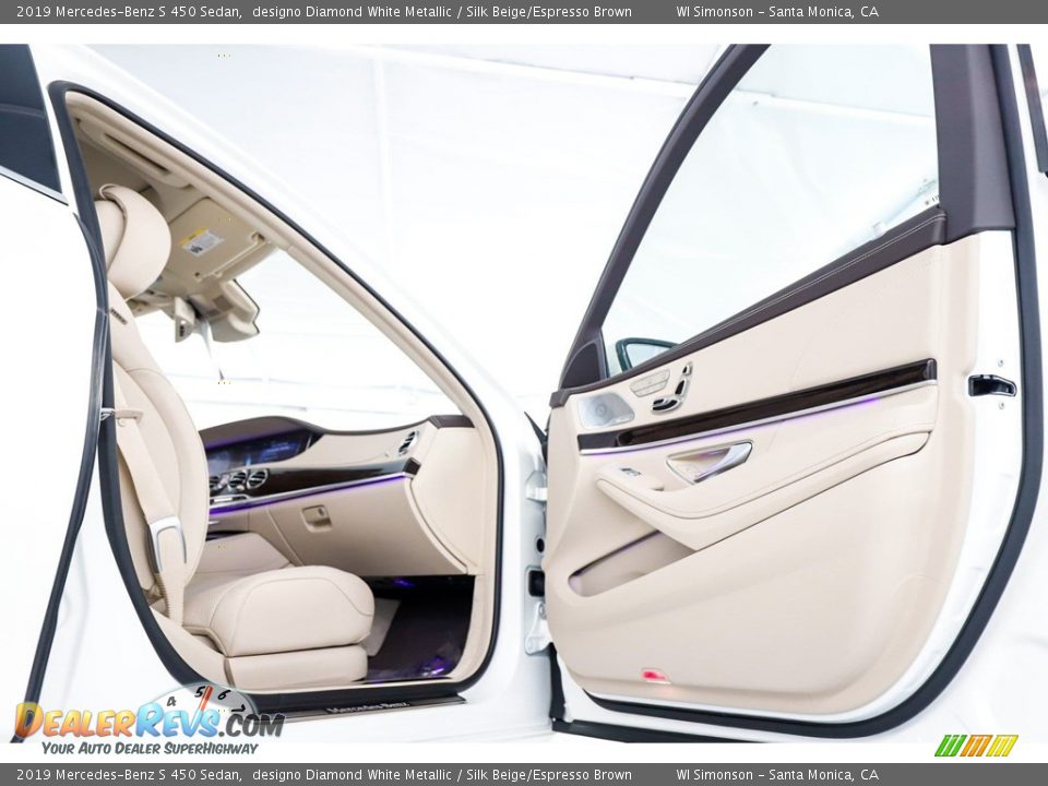 2019 Mercedes-Benz S 450 Sedan designo Diamond White Metallic / Silk Beige/Espresso Brown Photo #15