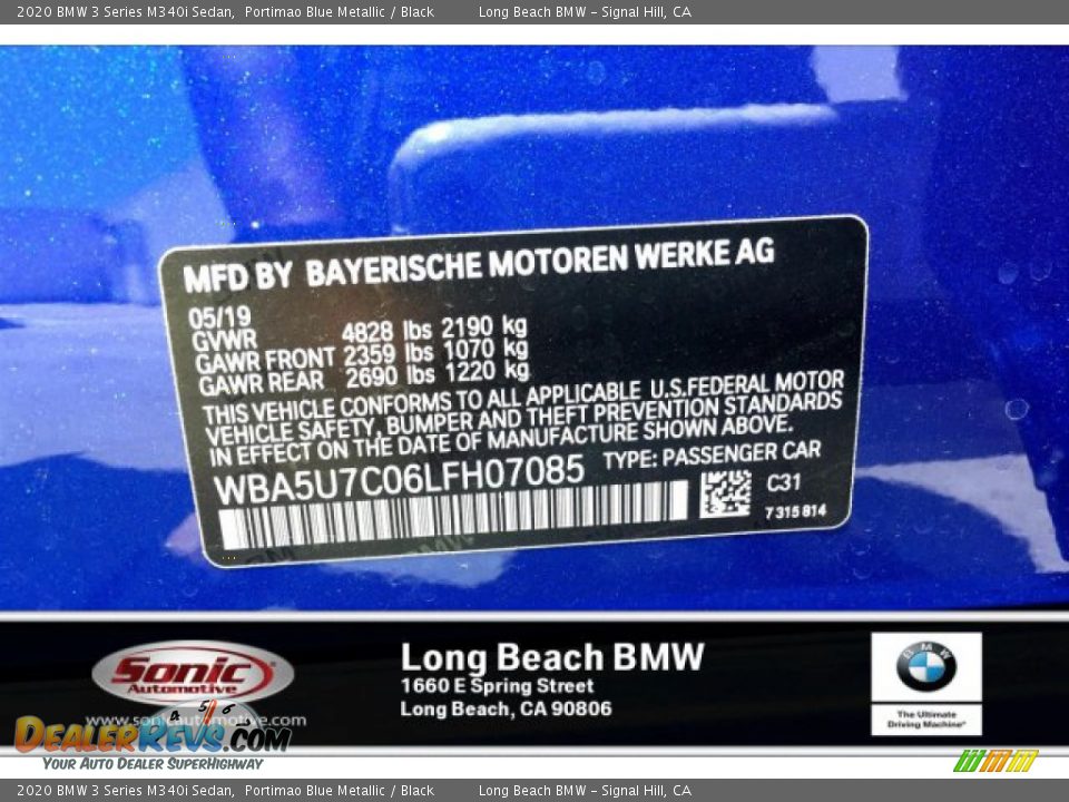 2020 BMW 3 Series M340i Sedan Portimao Blue Metallic / Black Photo #11