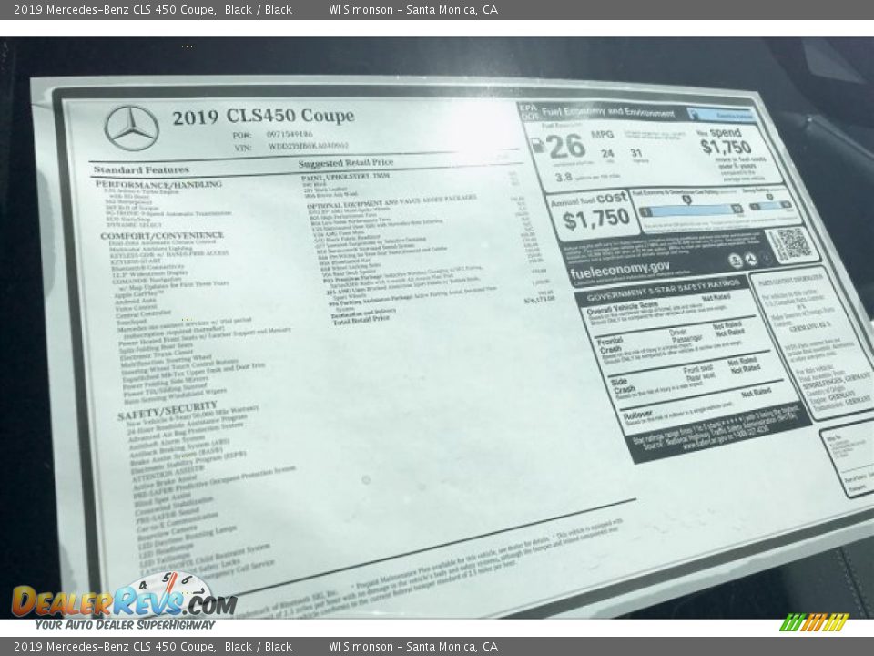 2019 Mercedes-Benz CLS 450 Coupe Black / Black Photo #12