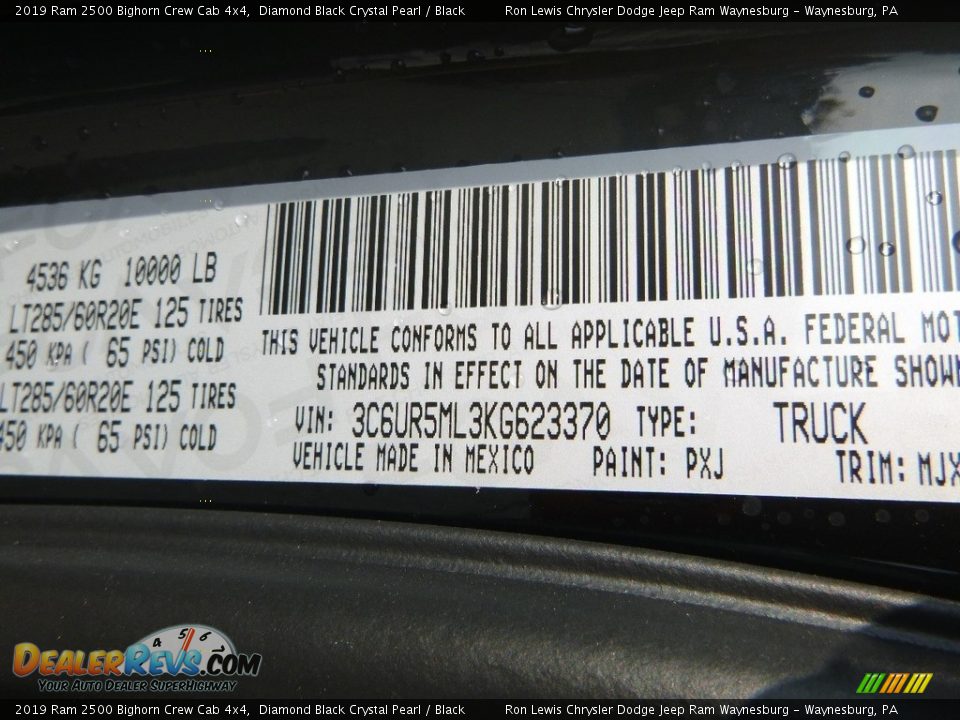 2019 Ram 2500 Bighorn Crew Cab 4x4 Diamond Black Crystal Pearl / Black Photo #15