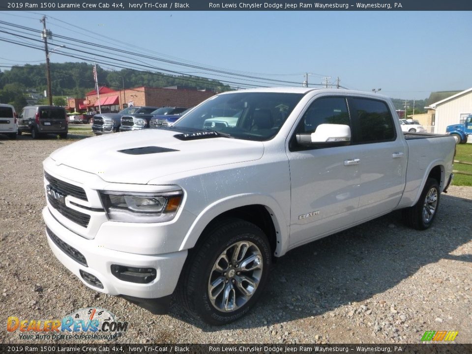 2019 Ram 1500 Laramie Crew Cab 4x4 Ivory Tri–Coat / Black Photo #1