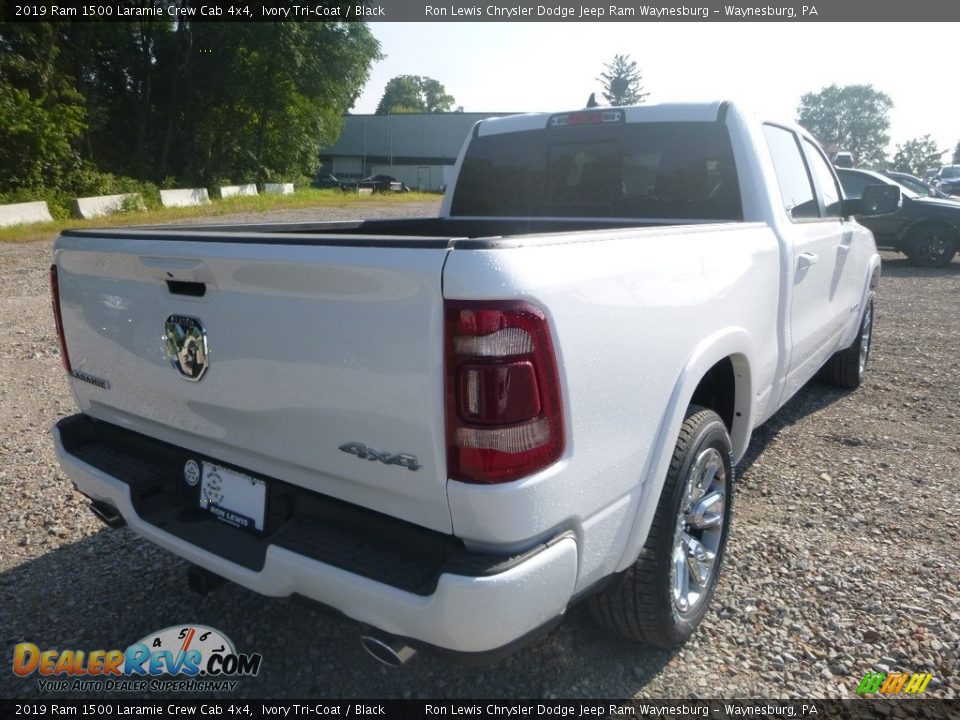 2019 Ram 1500 Laramie Crew Cab 4x4 Ivory Tri–Coat / Black Photo #5