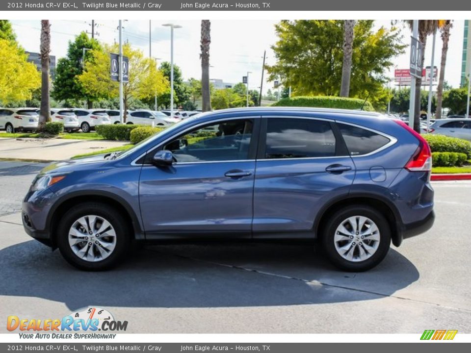 2012 Honda CR-V EX-L Twilight Blue Metallic / Gray Photo #4