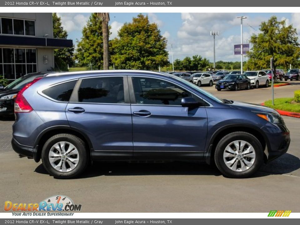 2012 Honda CR-V EX-L Twilight Blue Metallic / Gray Photo #8