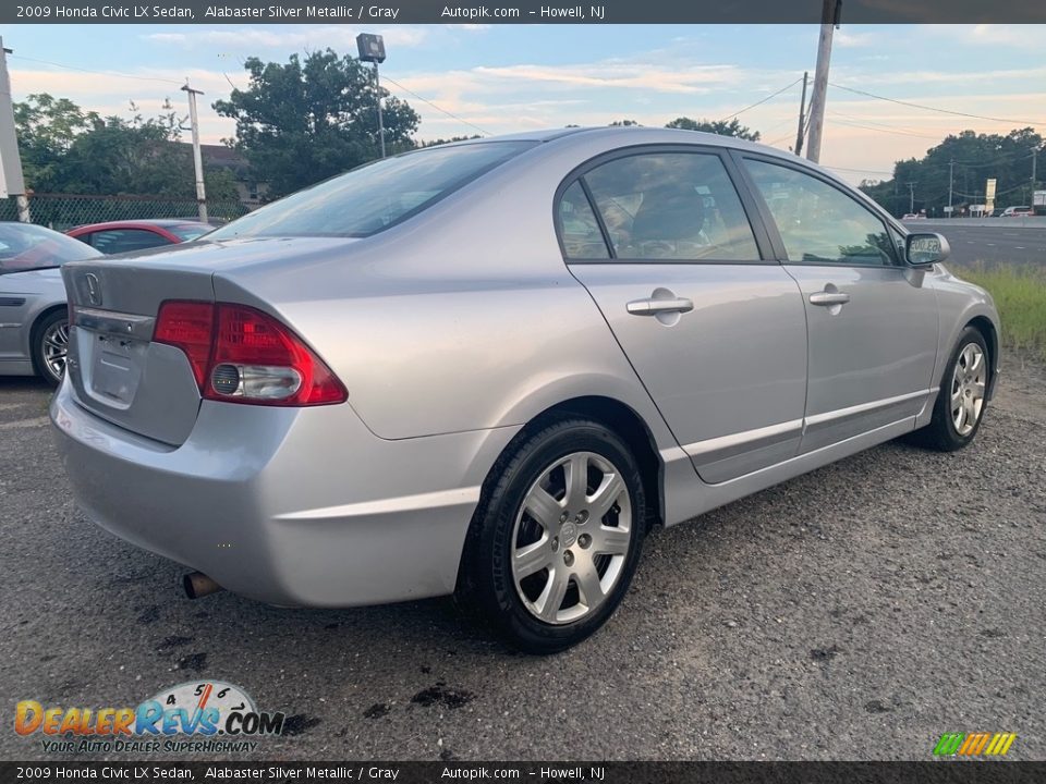 2009 Honda Civic LX Sedan Alabaster Silver Metallic / Gray Photo #2