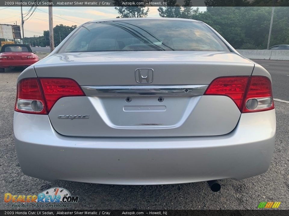 2009 Honda Civic LX Sedan Alabaster Silver Metallic / Gray Photo #3