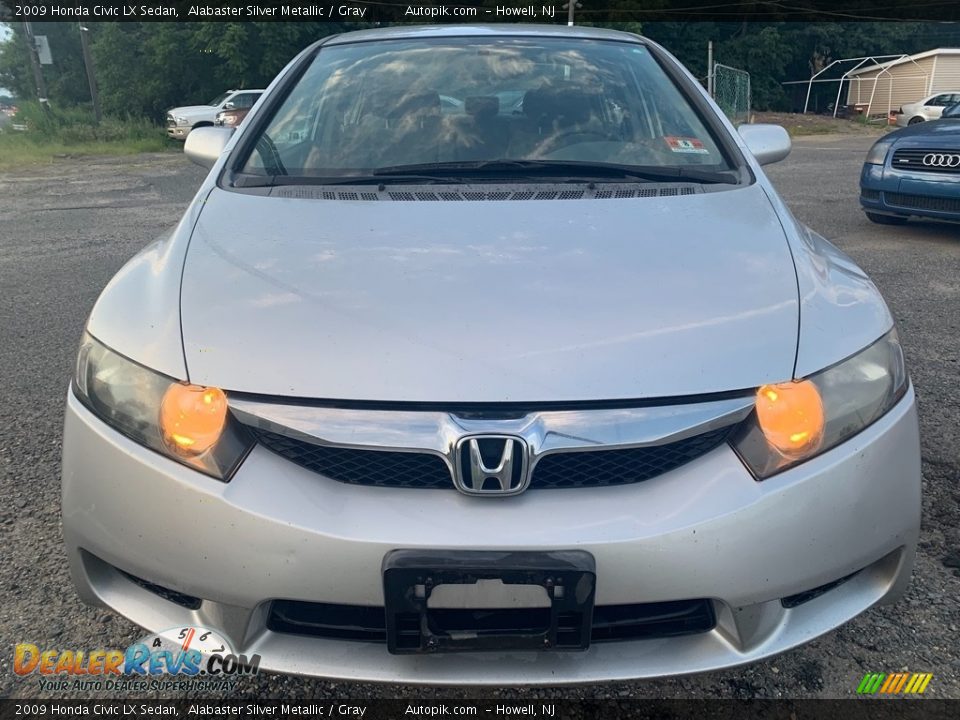 2009 Honda Civic LX Sedan Alabaster Silver Metallic / Gray Photo #8