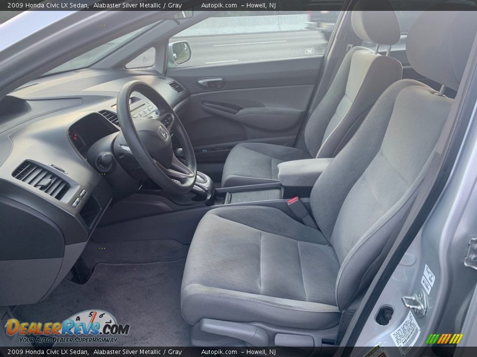 2009 Honda Civic LX Sedan Alabaster Silver Metallic / Gray Photo #11