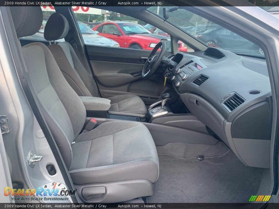 2009 Honda Civic LX Sedan Alabaster Silver Metallic / Gray Photo #13