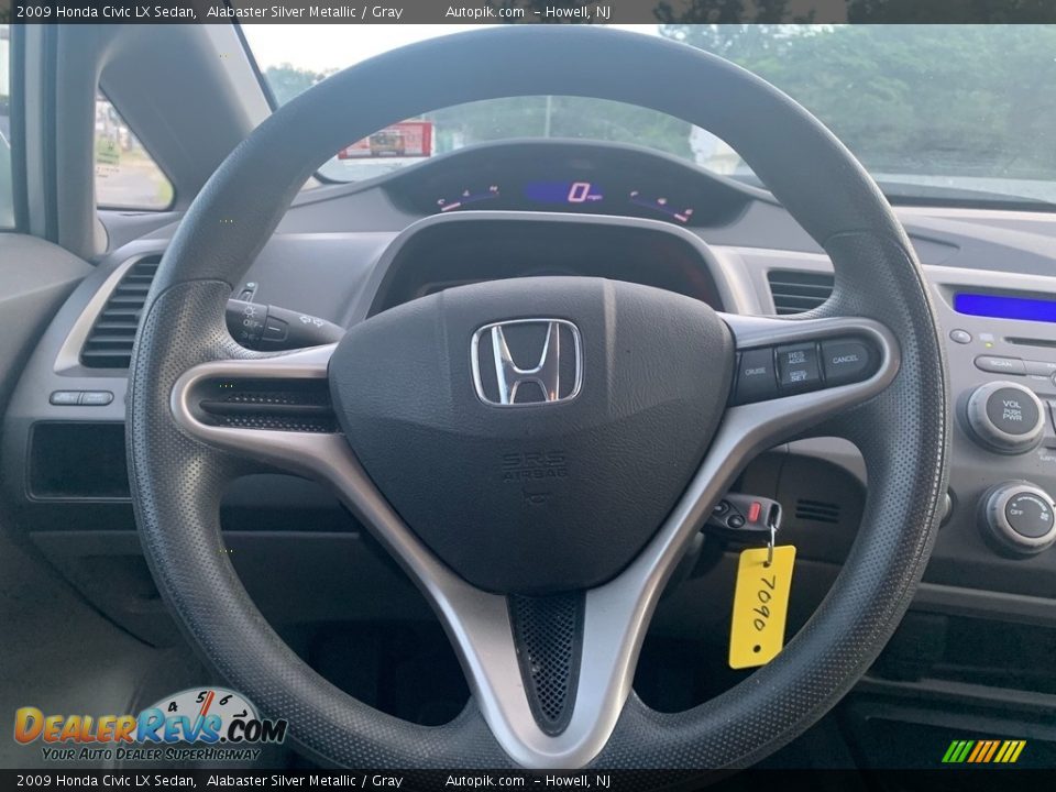 2009 Honda Civic LX Sedan Alabaster Silver Metallic / Gray Photo #17