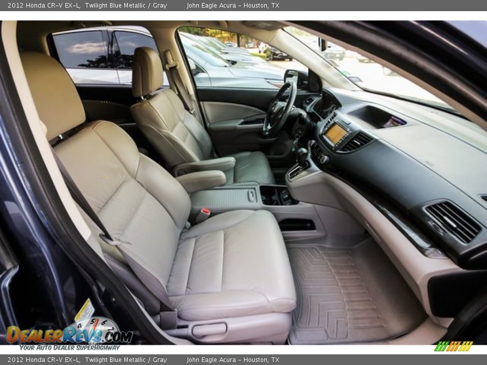 2012 Honda CR-V EX-L Twilight Blue Metallic / Gray Photo #27