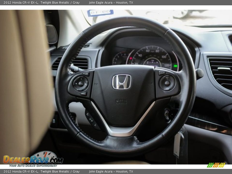 2012 Honda CR-V EX-L Twilight Blue Metallic / Gray Photo #29