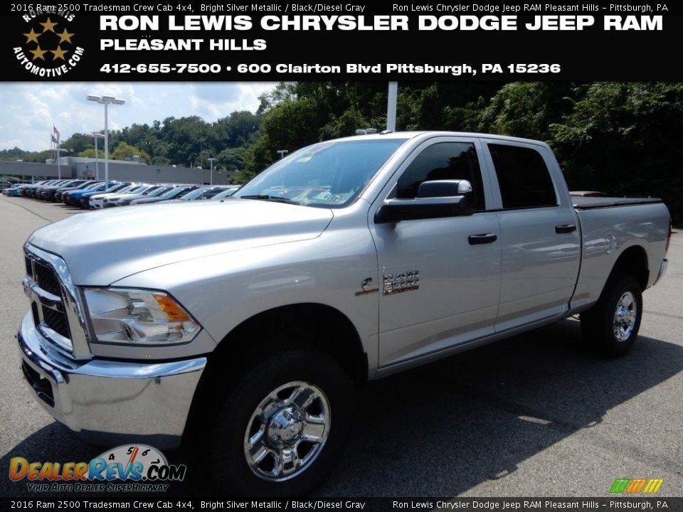 2016 Ram 2500 Tradesman Crew Cab 4x4 Bright Silver Metallic / Black/Diesel Gray Photo #1