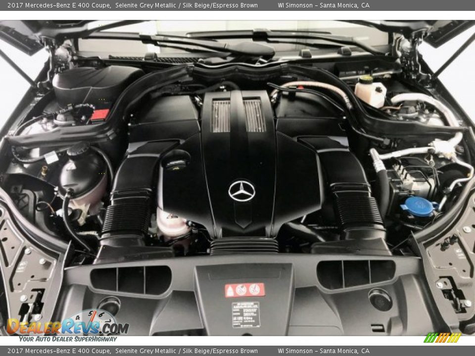 2017 Mercedes-Benz E 400 Coupe Selenite Grey Metallic / Silk Beige/Espresso Brown Photo #9