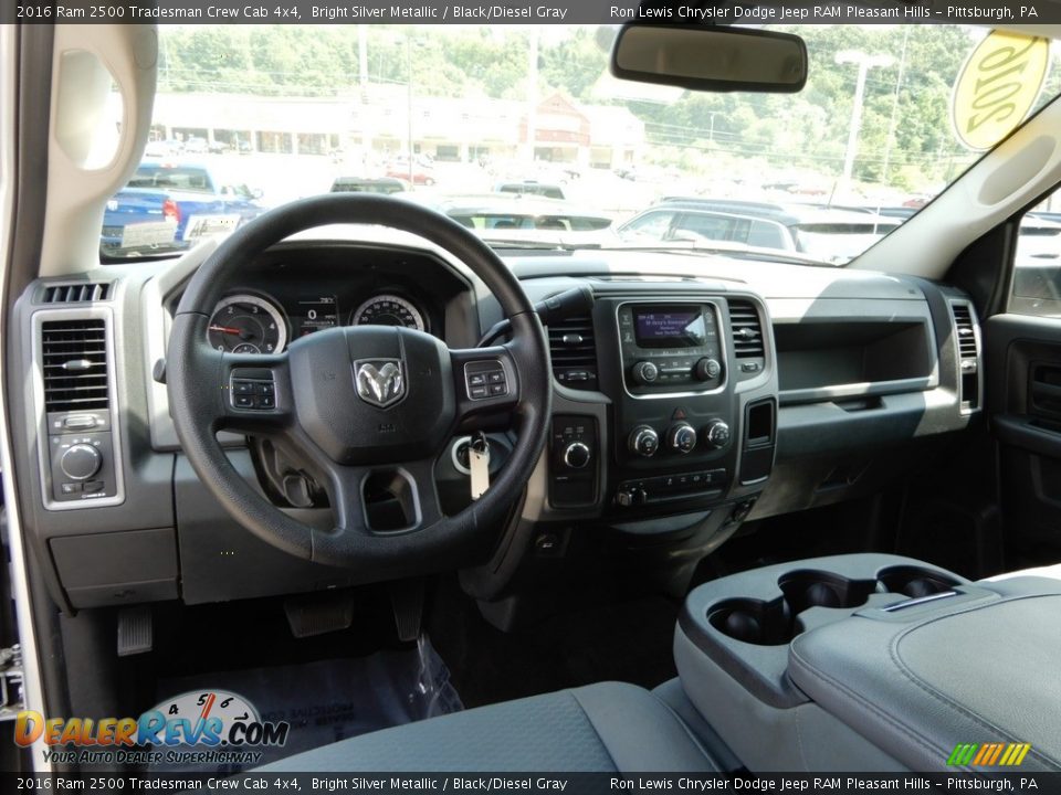 2016 Ram 2500 Tradesman Crew Cab 4x4 Bright Silver Metallic / Black/Diesel Gray Photo #13