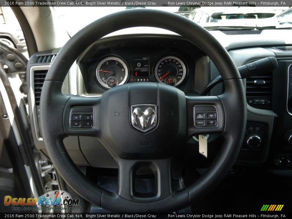 2016 Ram 2500 Tradesman Crew Cab 4x4 Bright Silver Metallic / Black/Diesel Gray Photo #17