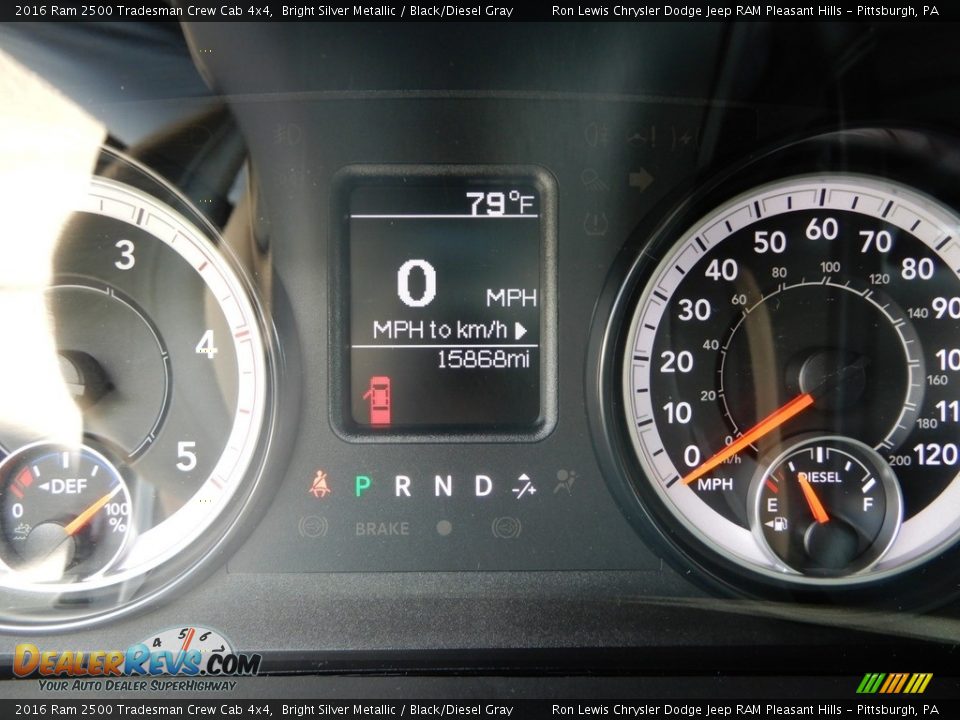 2016 Ram 2500 Tradesman Crew Cab 4x4 Bright Silver Metallic / Black/Diesel Gray Photo #20