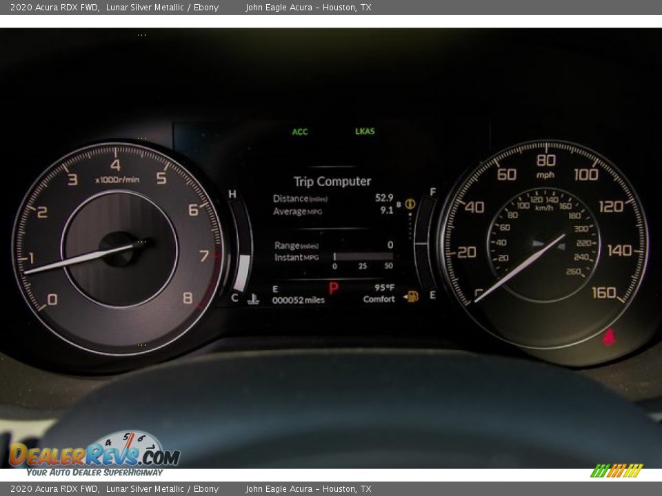 2020 Acura RDX FWD Lunar Silver Metallic / Ebony Photo #36