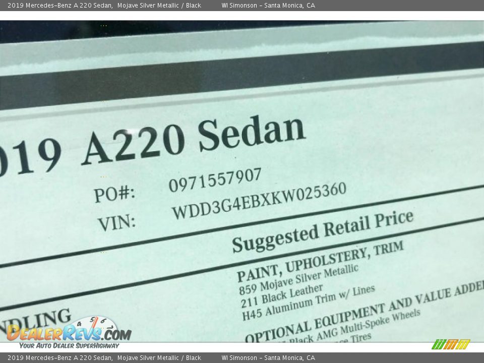 2019 Mercedes-Benz A 220 Sedan Mojave Silver Metallic / Black Photo #12