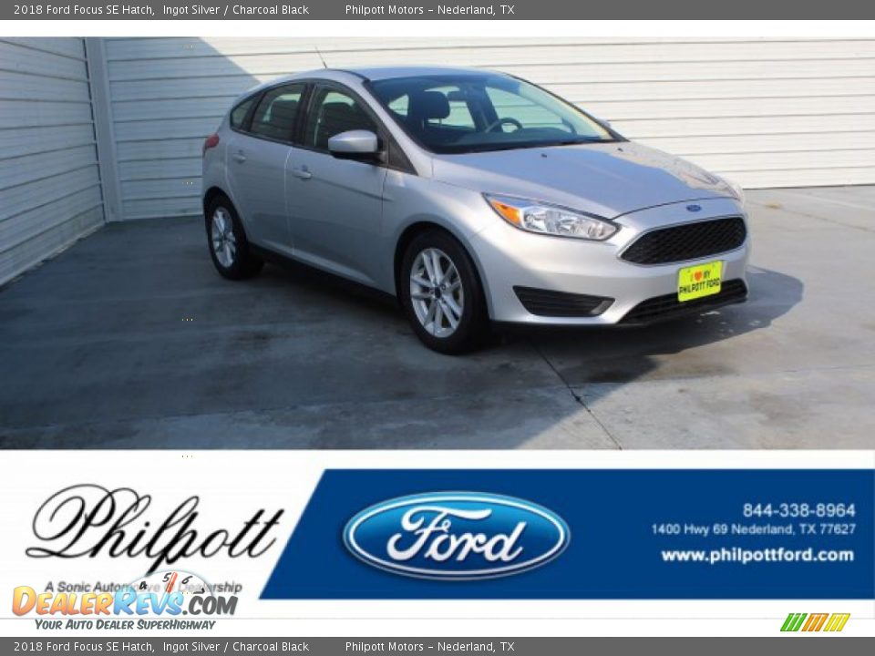 2018 Ford Focus SE Hatch Ingot Silver / Charcoal Black Photo #1