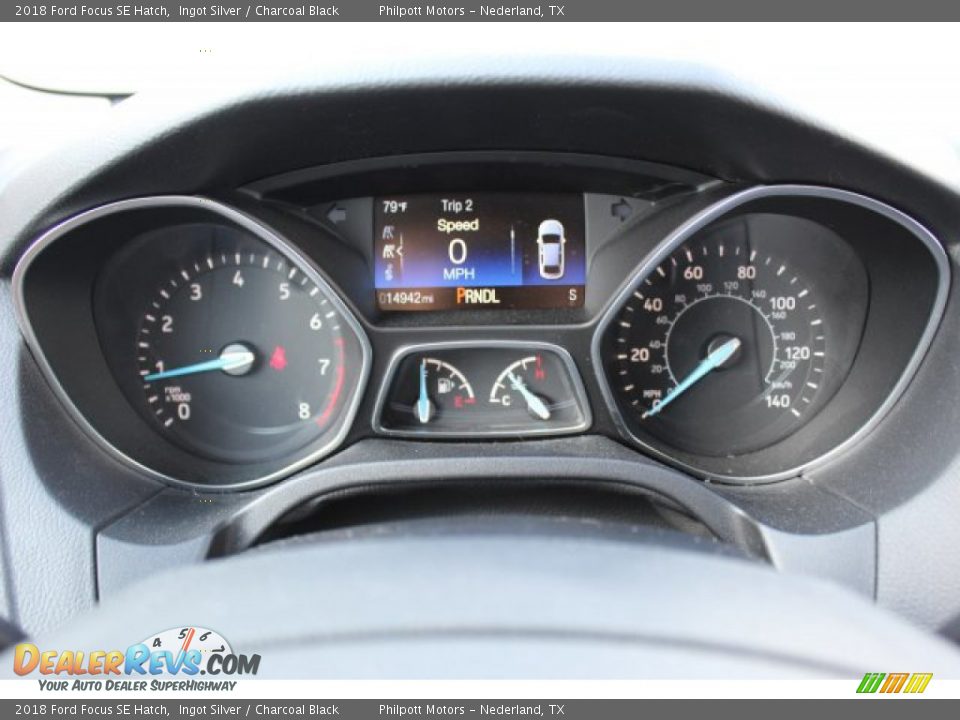 2018 Ford Focus SE Hatch Ingot Silver / Charcoal Black Photo #14