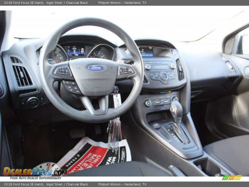 2018 Ford Focus SE Hatch Ingot Silver / Charcoal Black Photo #21