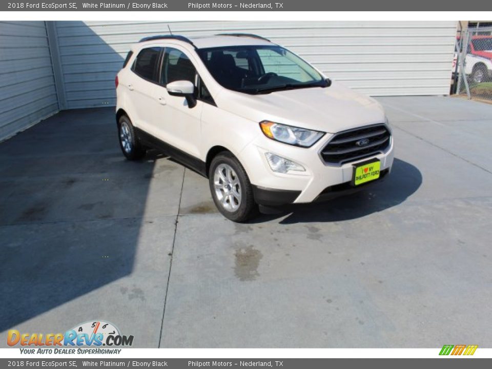 2018 Ford EcoSport SE White Platinum / Ebony Black Photo #2