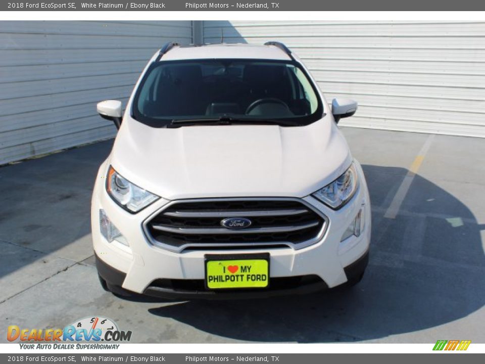 2018 Ford EcoSport SE White Platinum / Ebony Black Photo #3