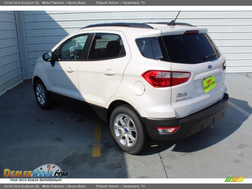 2018 Ford EcoSport SE White Platinum / Ebony Black Photo #7