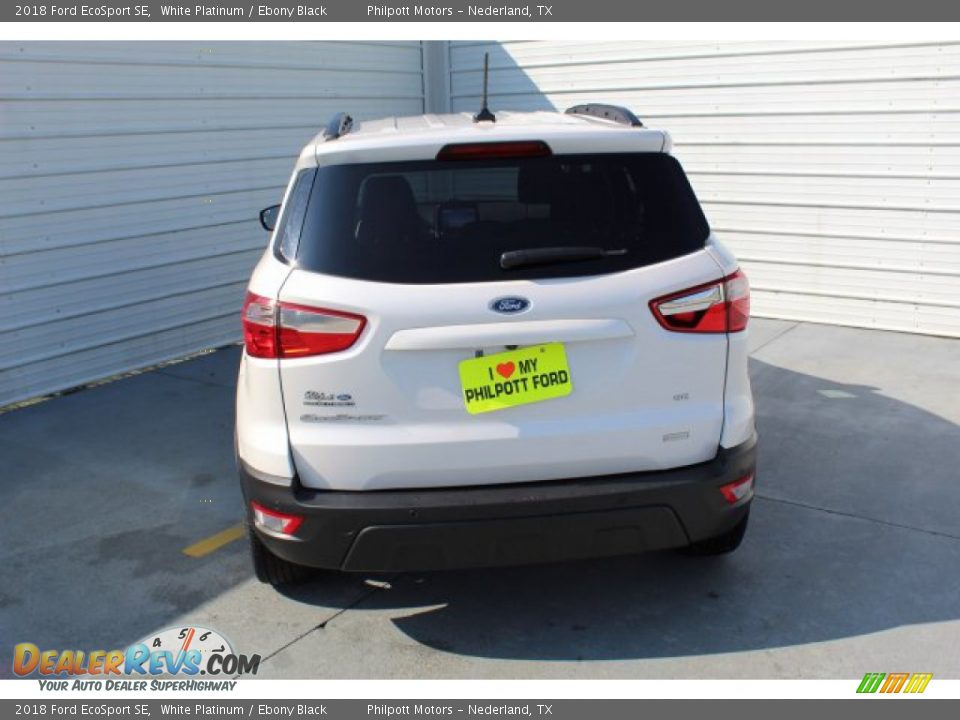 2018 Ford EcoSport SE White Platinum / Ebony Black Photo #8