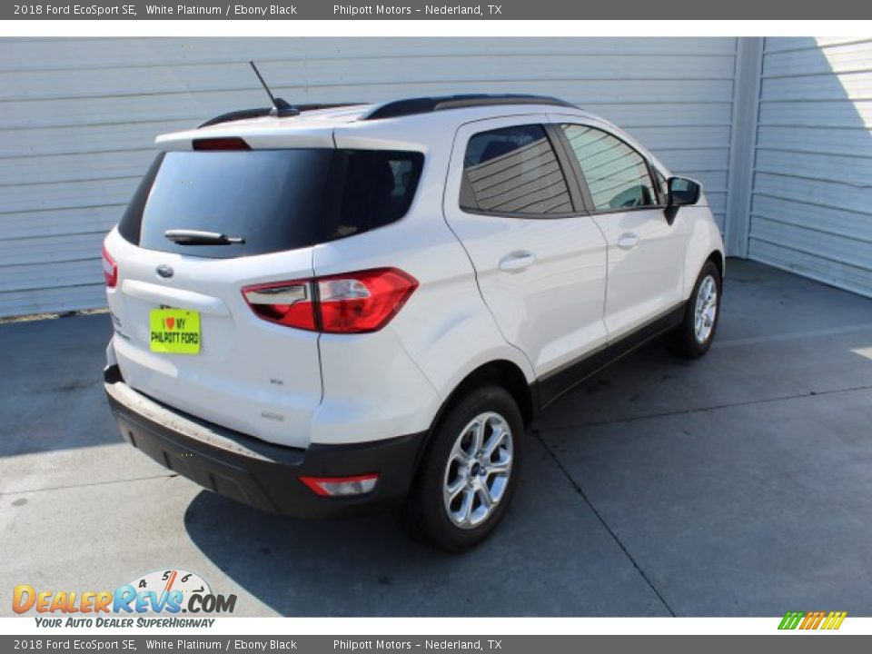 2018 Ford EcoSport SE White Platinum / Ebony Black Photo #9