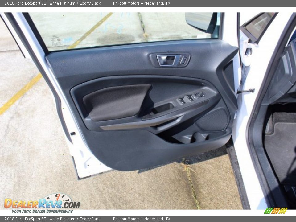2018 Ford EcoSport SE White Platinum / Ebony Black Photo #11