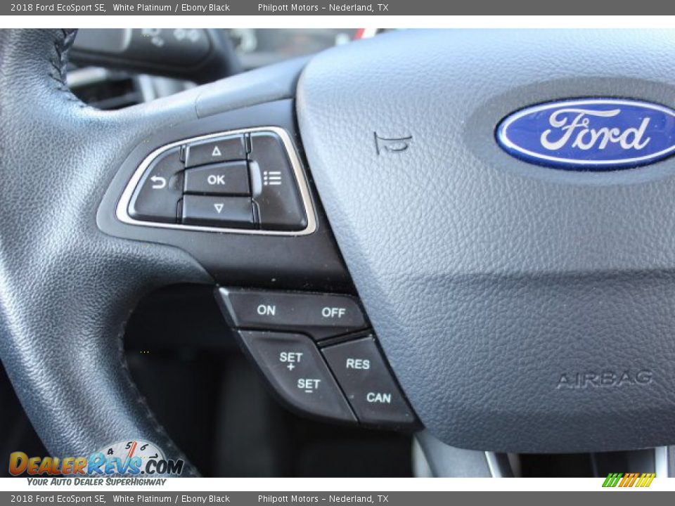 2018 Ford EcoSport SE White Platinum / Ebony Black Photo #13