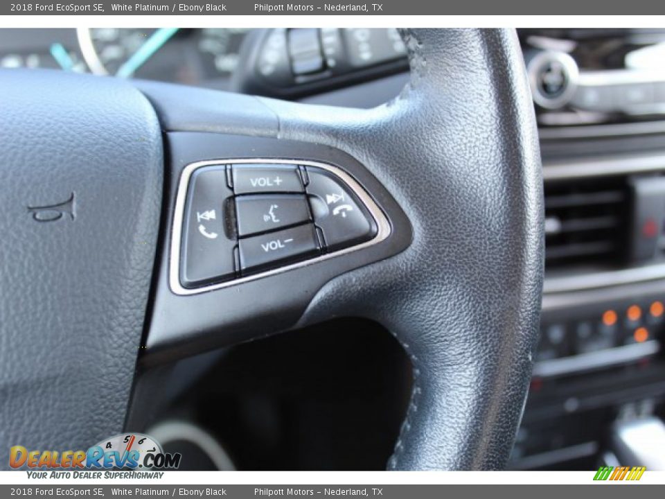 2018 Ford EcoSport SE White Platinum / Ebony Black Photo #14