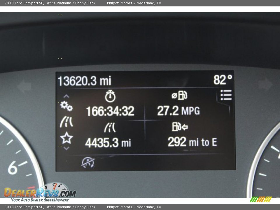 2018 Ford EcoSport SE White Platinum / Ebony Black Photo #16