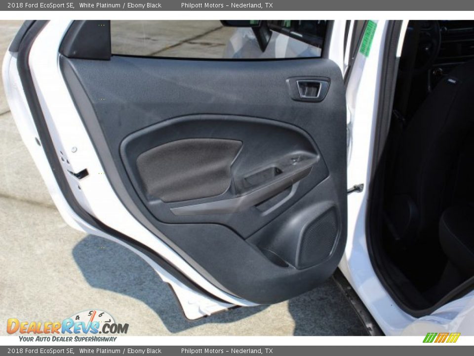 2018 Ford EcoSport SE White Platinum / Ebony Black Photo #21