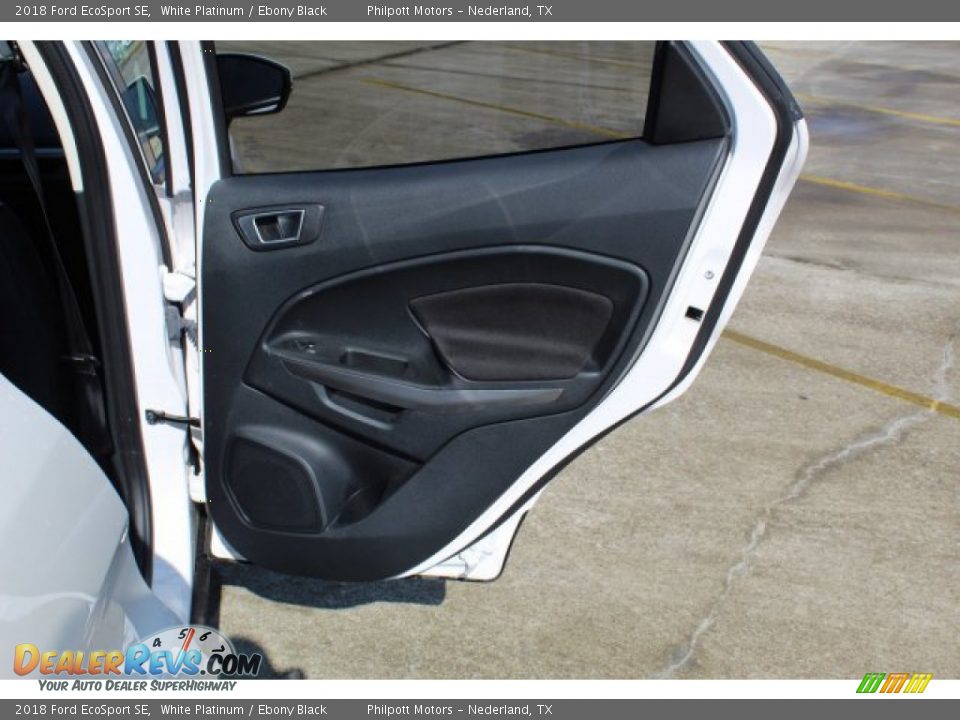 2018 Ford EcoSport SE White Platinum / Ebony Black Photo #25