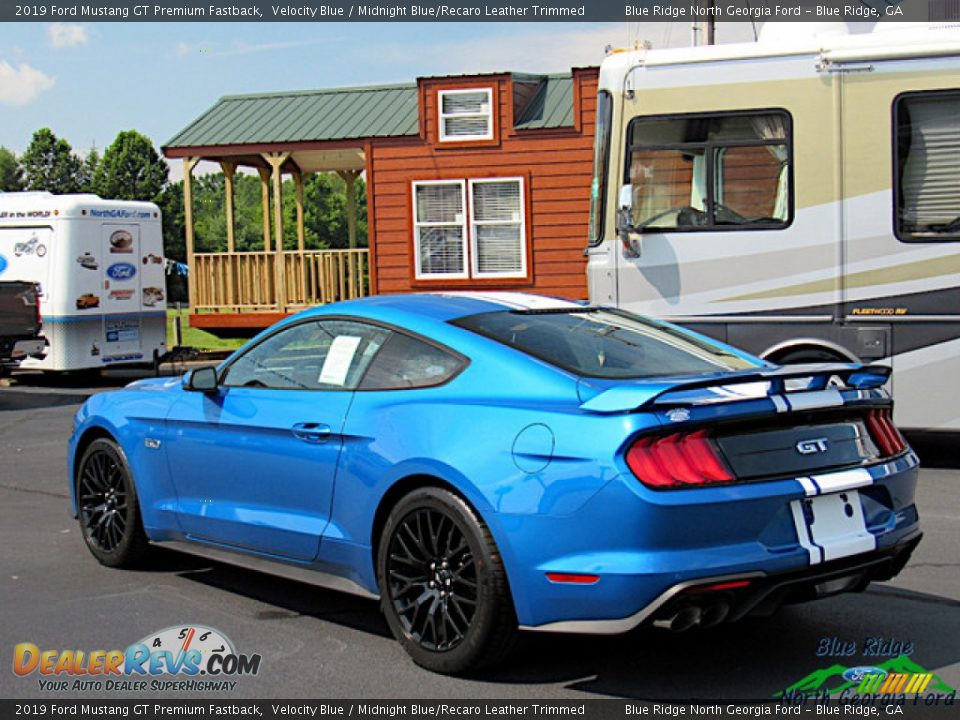 2019 Ford Mustang GT Premium Fastback Velocity Blue / Midnight Blue/Recaro Leather Trimmed Photo #3