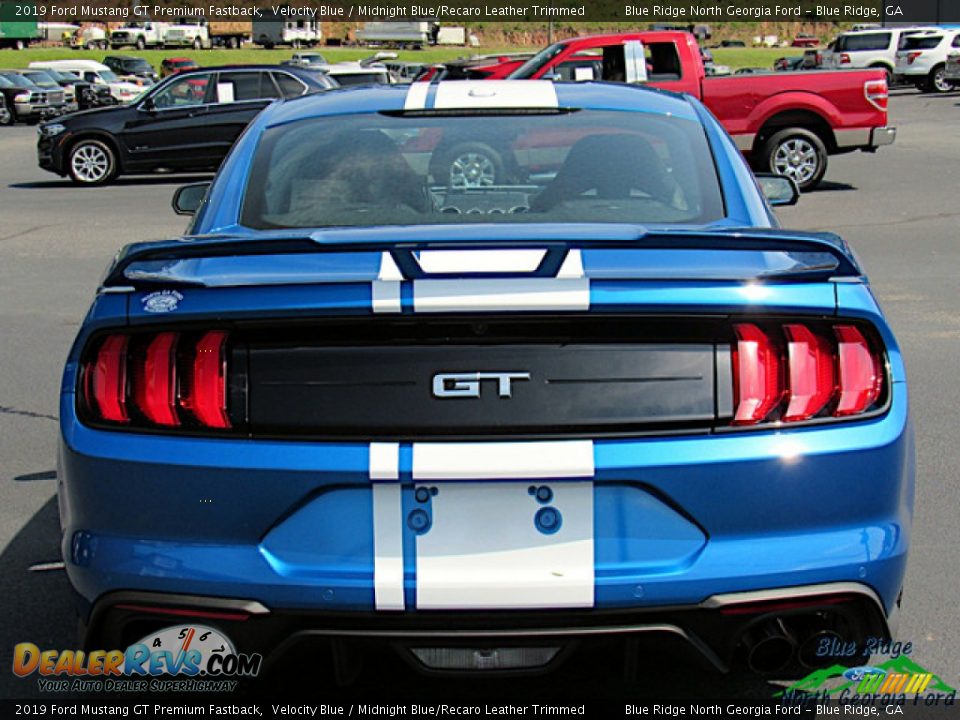 2019 Ford Mustang GT Premium Fastback Velocity Blue / Midnight Blue/Recaro Leather Trimmed Photo #4