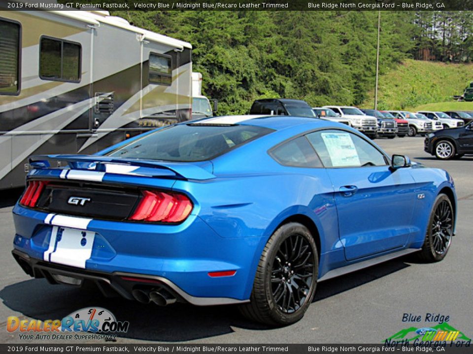2019 Ford Mustang GT Premium Fastback Velocity Blue / Midnight Blue/Recaro Leather Trimmed Photo #5