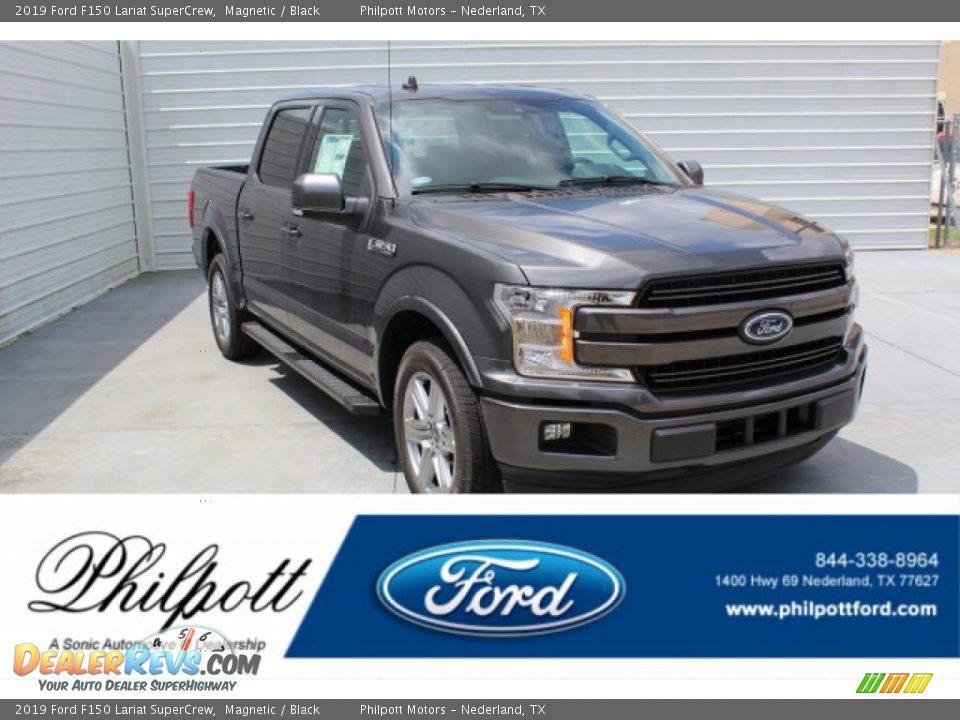 2019 Ford F150 Lariat SuperCrew Magnetic / Black Photo #1