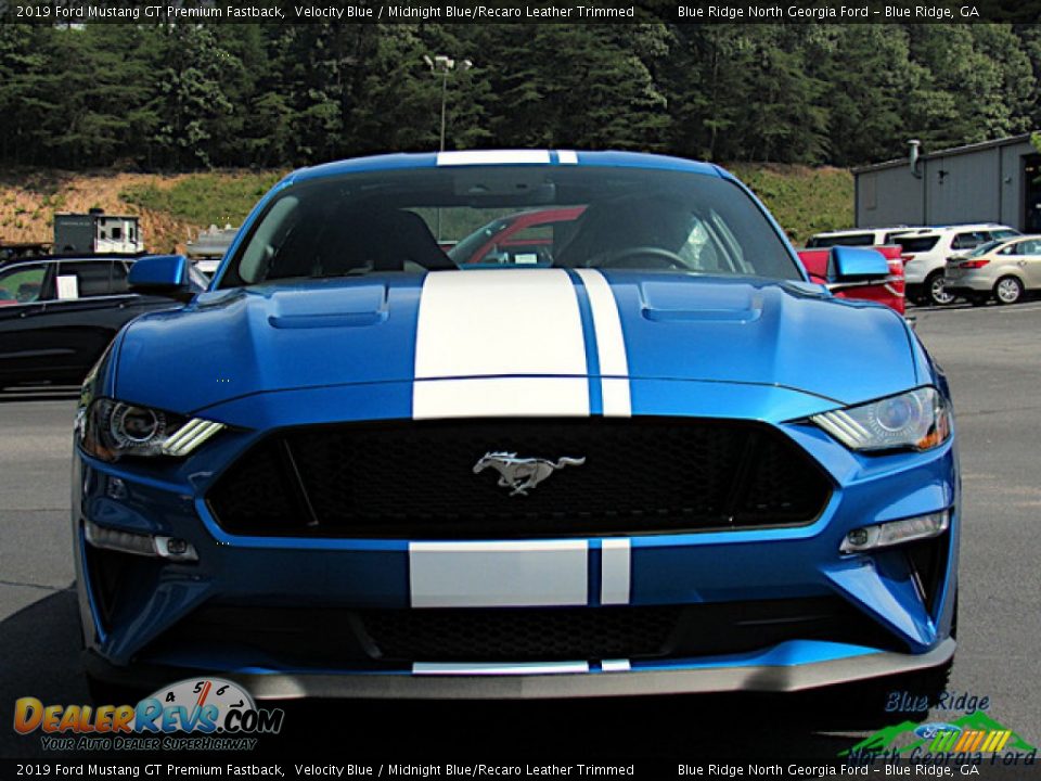 2019 Ford Mustang GT Premium Fastback Velocity Blue / Midnight Blue/Recaro Leather Trimmed Photo #8