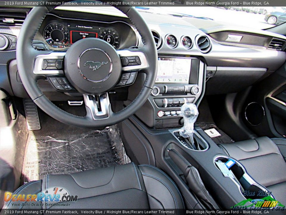 2019 Ford Mustang GT Premium Fastback Velocity Blue / Midnight Blue/Recaro Leather Trimmed Photo #21