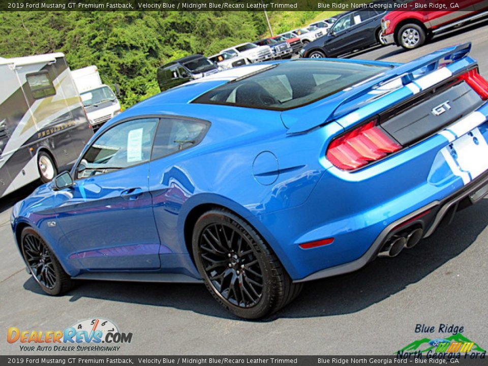 2019 Ford Mustang GT Premium Fastback Velocity Blue / Midnight Blue/Recaro Leather Trimmed Photo #31