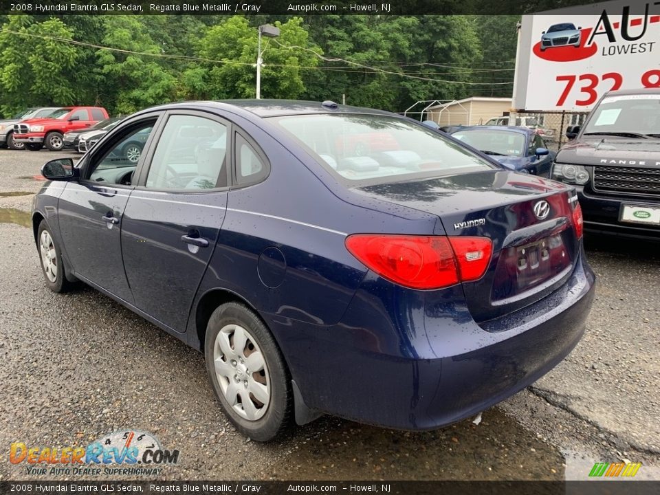 2008 Hyundai Elantra GLS Sedan Regatta Blue Metallic / Gray Photo #4