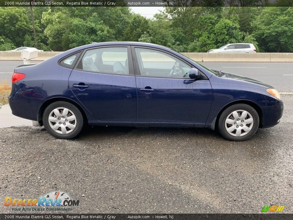 2008 Hyundai Elantra GLS Sedan Regatta Blue Metallic / Gray Photo #7