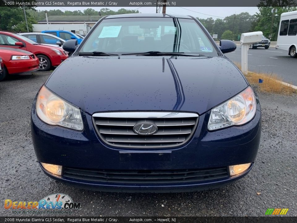 2008 Hyundai Elantra GLS Sedan Regatta Blue Metallic / Gray Photo #9