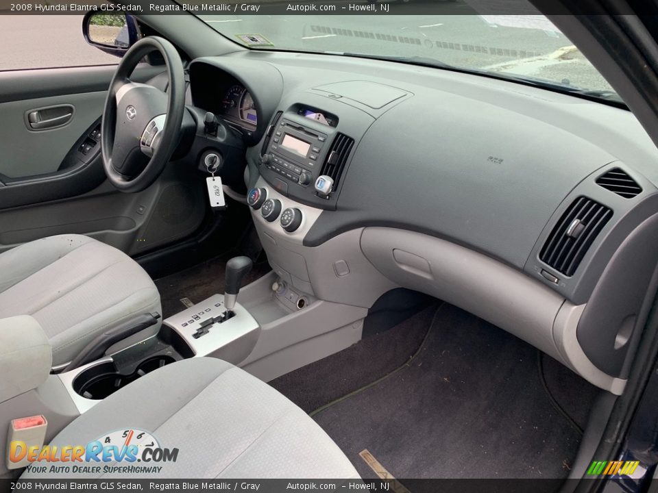 2008 Hyundai Elantra GLS Sedan Regatta Blue Metallic / Gray Photo #13